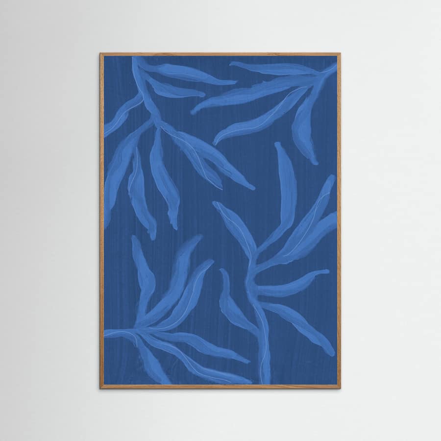 Affiche Ghost Fern 2 Indigo Monochrome
