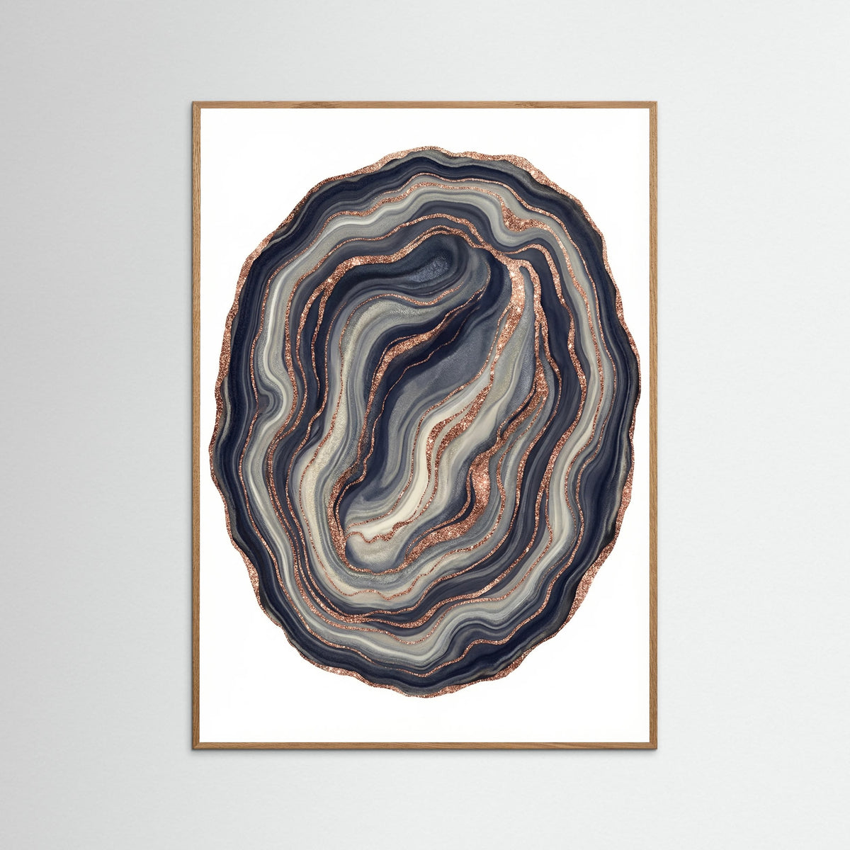 Oak Nature Gilded Geode Streams
