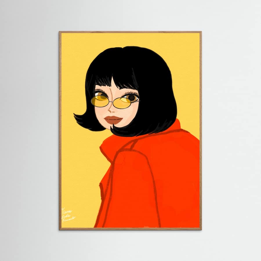 Poster Girl In Red Coat