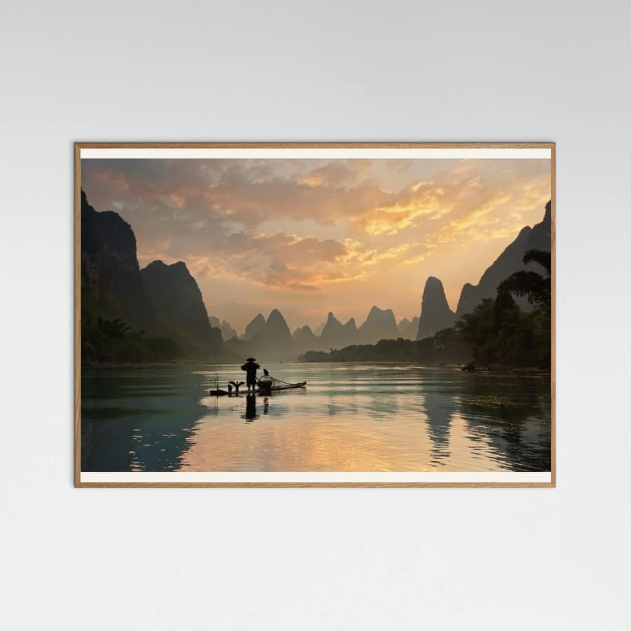 Golden Li River Poster – Poster und Kunstdruck