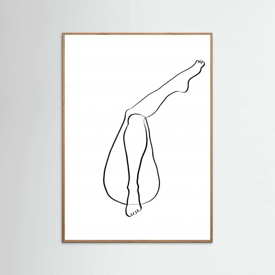 Graceful Legs Outline Poster – plakat og kunsttryk