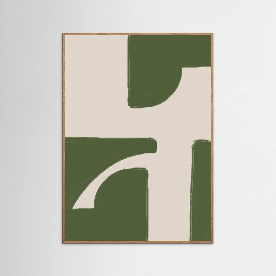 Green Beige Modern -juliste – juliste ja taidepainatus