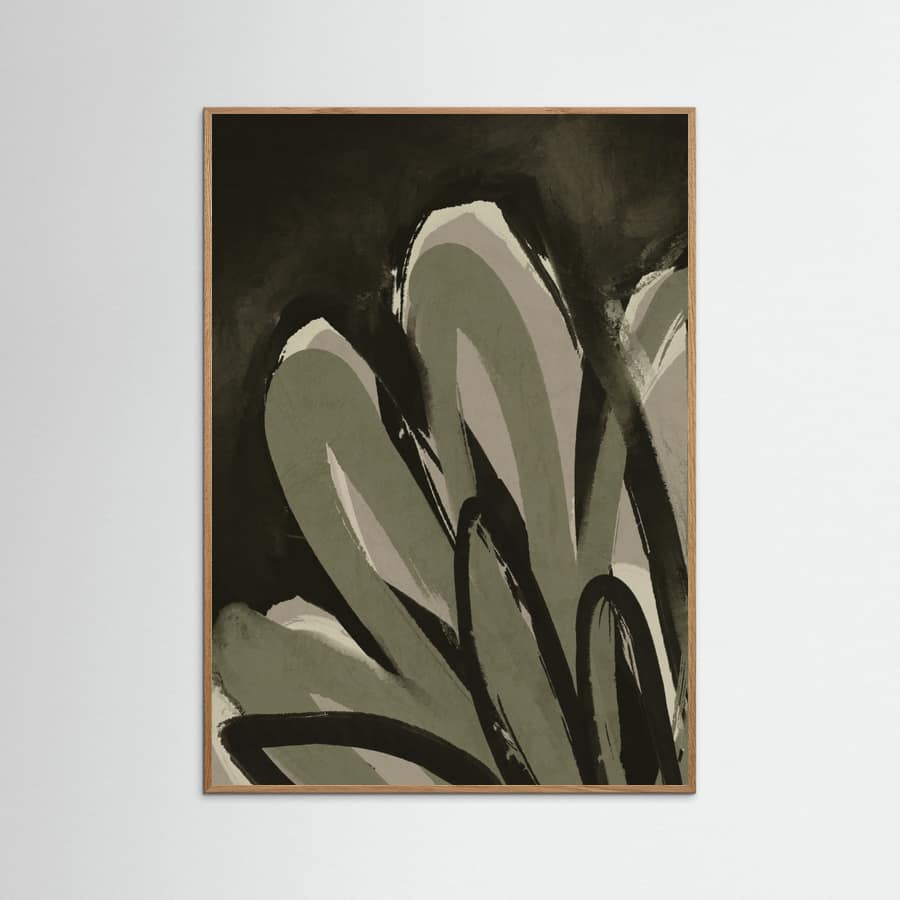 Green Leafs Poster – Poster und Kunstdruck