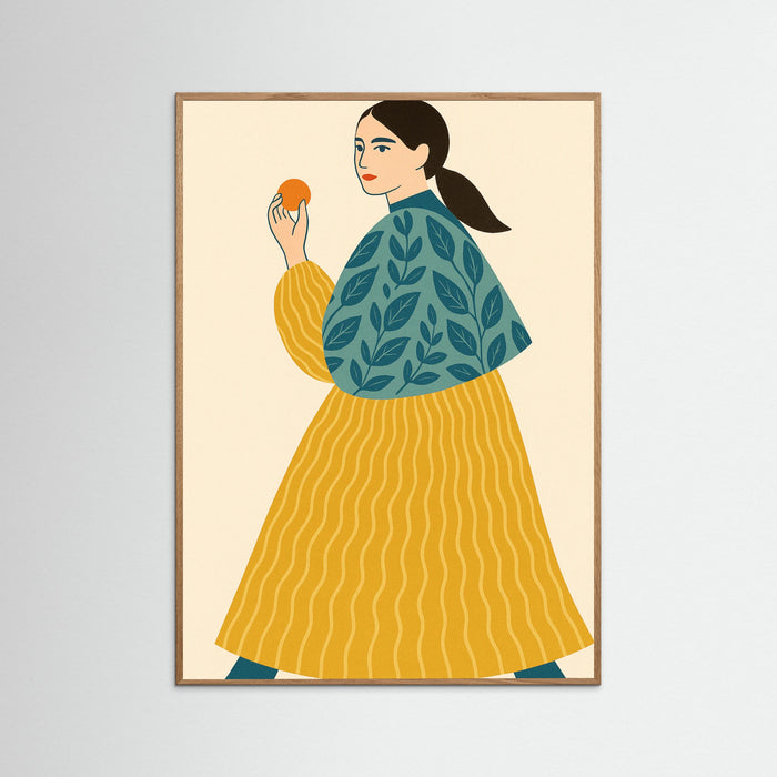 Oak Nature Green Pattern yellow Dress