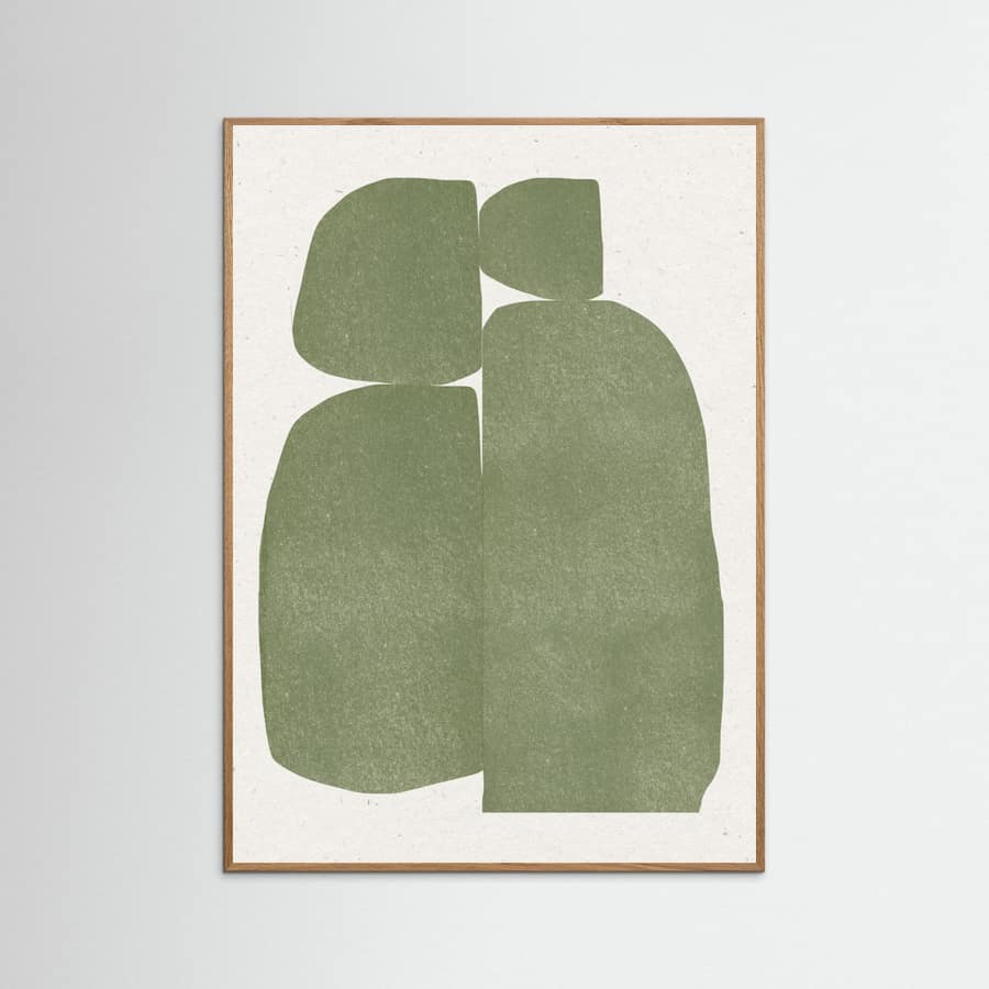 Poster Green Stones Composition