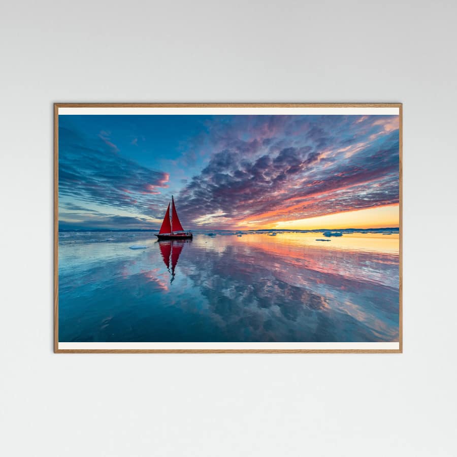 Greenland fire sky Poster