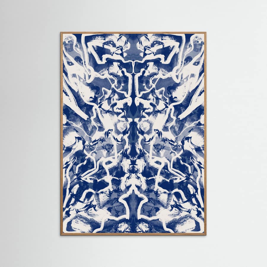 Póster Groovy Ultramarine Abstract – póster e impresión artística