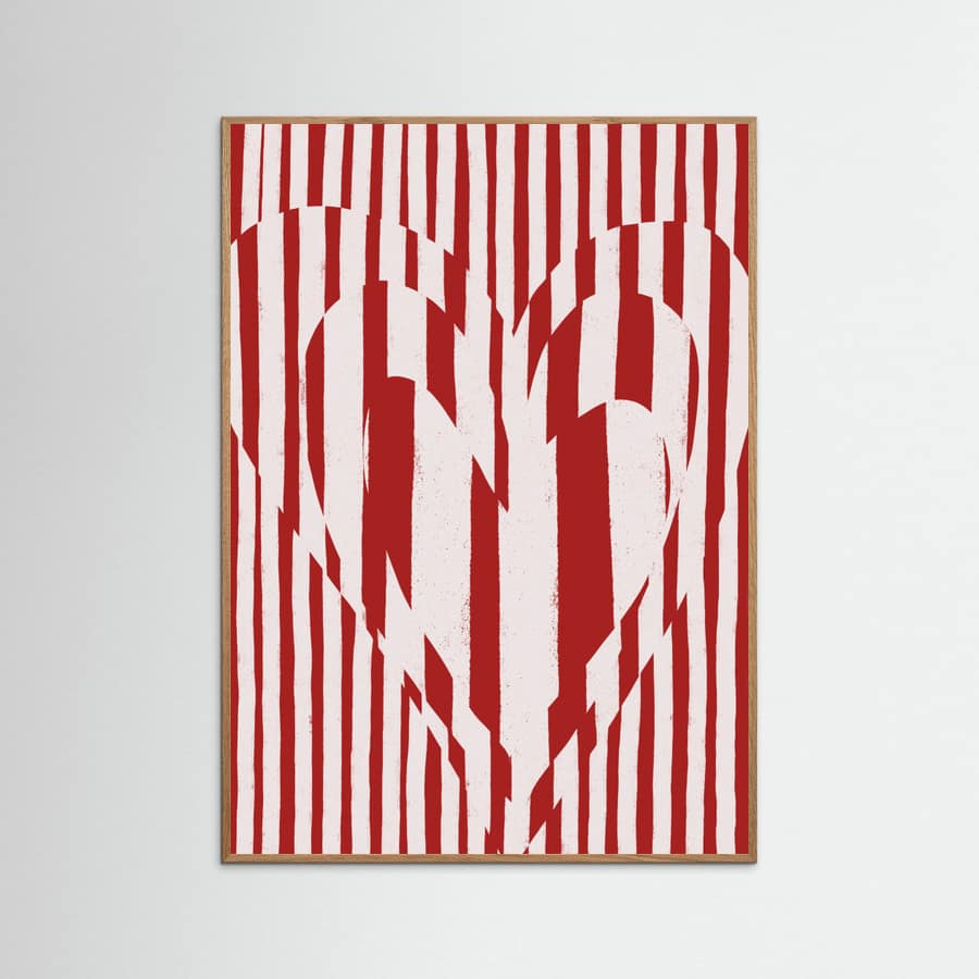 Heart in Stripes Poster – poster and art print