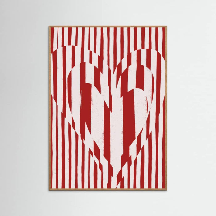 Heart in Stripes Poster – poster and art print
