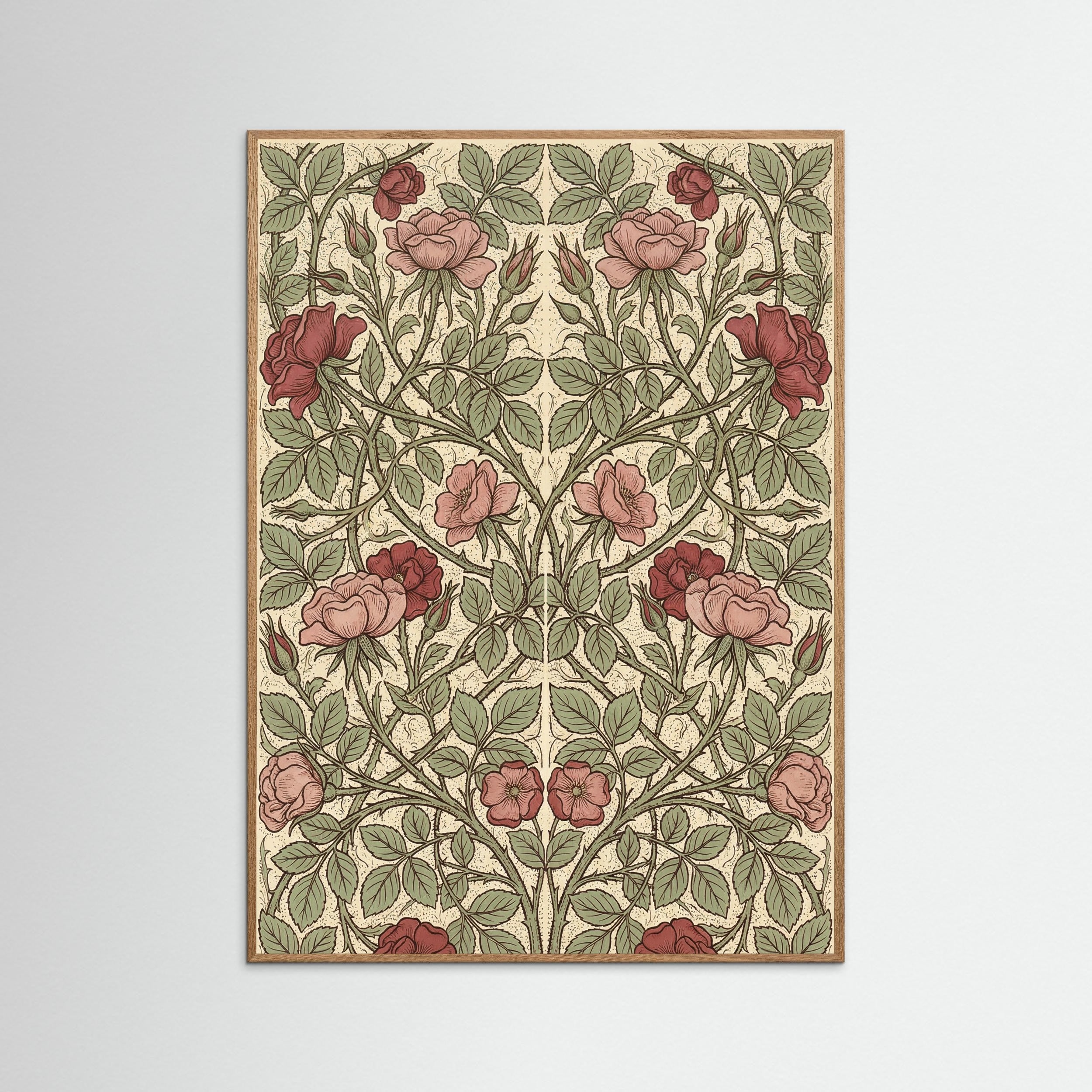 Oak Nature Honeysuckle Pattern 1876