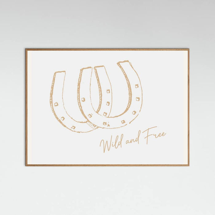 Plakat Horseshoe Wild and Free Neutral – plakat i druk artystyczny