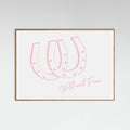 Horseshoe Wild and Free Pink Poster – plakat og kunsttryk