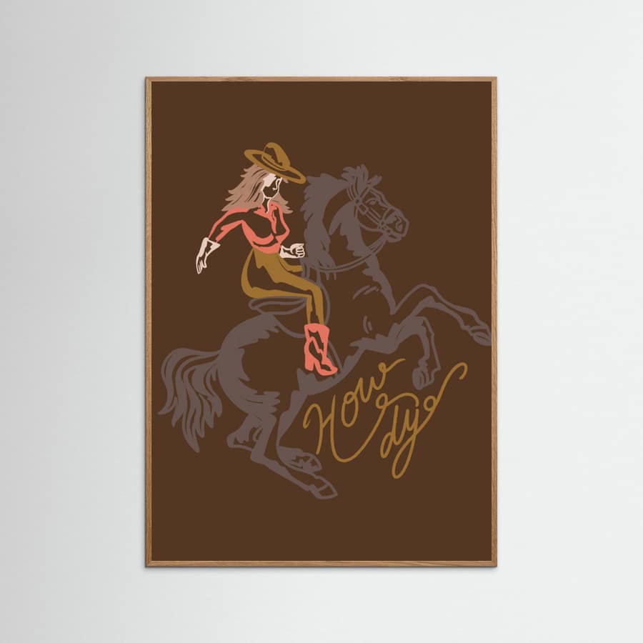 Howdy Cowgirl Poster
