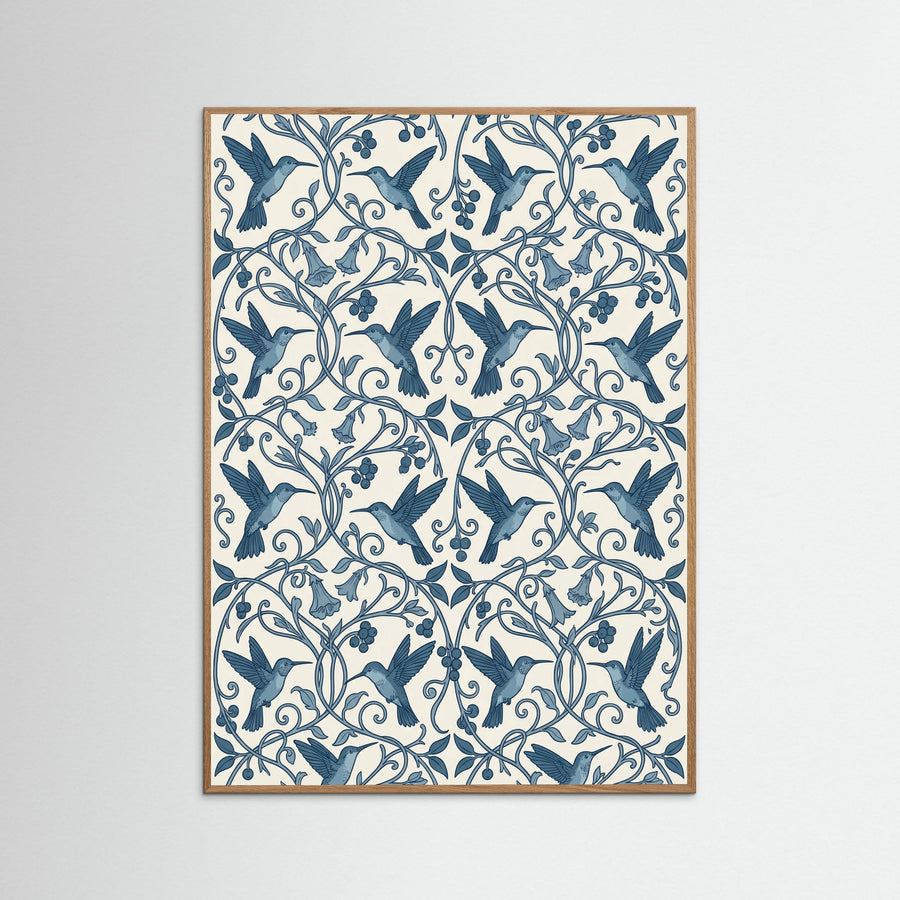 Indigo Botanical Pattern