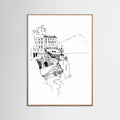 Italian Landscape Art, Amalfi Coast Small Towns By The Sea Poster – Poster und Kunstdruck
