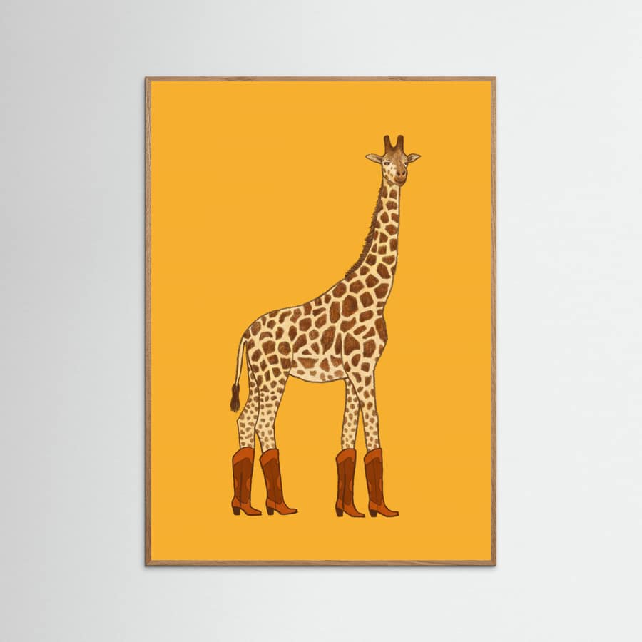Jolene the Cowgirl Giraffe Poster