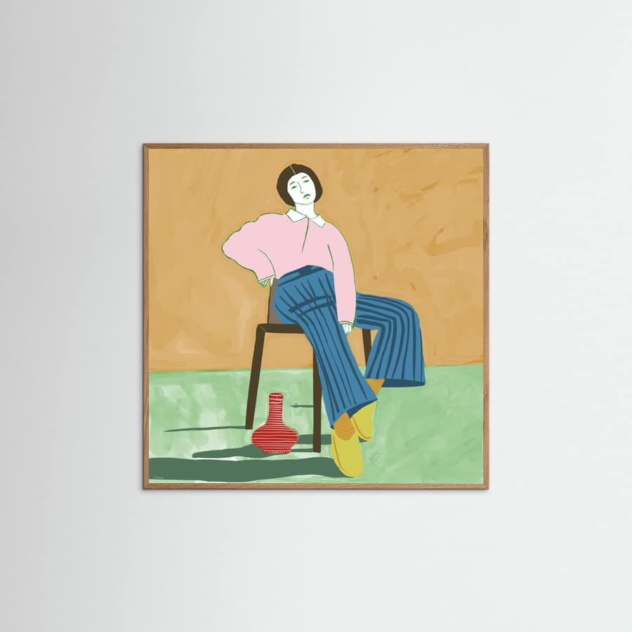 Póster Lady Sitting with her vase
