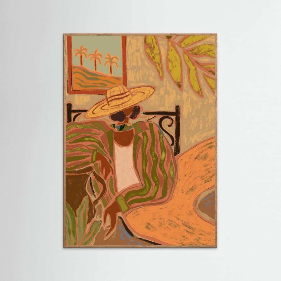 Lady in Stripe Poster