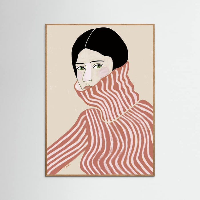 Lady in jumper Poster – poster and art print