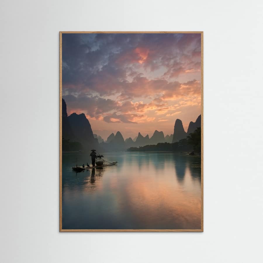 Li River Sunrise Poster – Poster und Kunstdruck