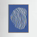 Line art confined in space-blue Poster – plakat og kunsttryk