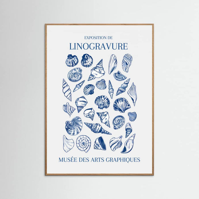 Lino Seashell Art Market Poster – Poster und Kunstdruck