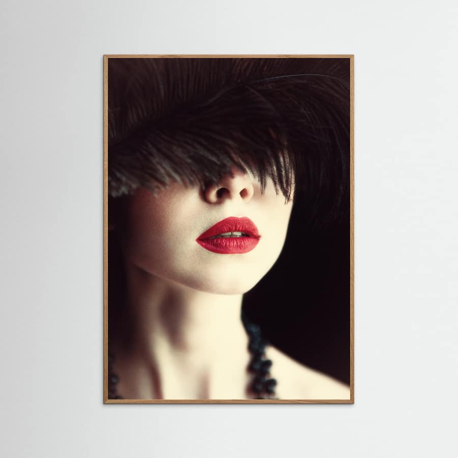 Poster Lips and feather – poster e stampa artistica