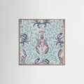 Lobster and crab coastal nostalgia mint pattern Poster – poster and art print