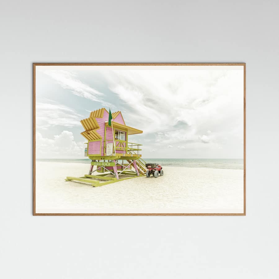 MIAMI BEACH Vintage Florida Flair Poster – poster and art print