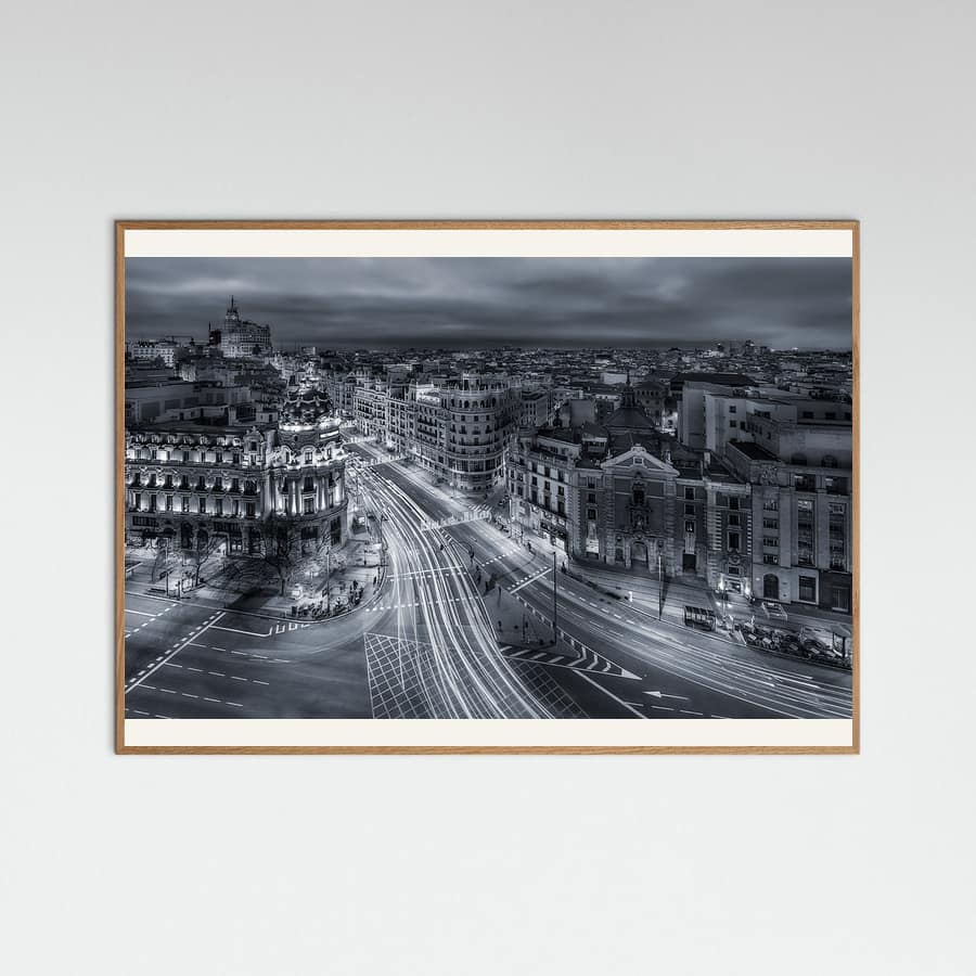 Affiche Madrid City Lights