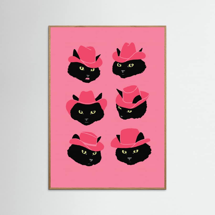 Marcy the Cowgirl Cat Poster