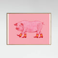 Oak Nature Marjorie the Cowgirl Pig Poster