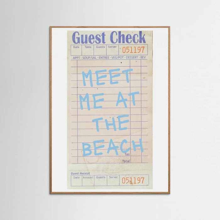 Plakat Meet Me At the Beach   Blue – plakat i druk artystyczny