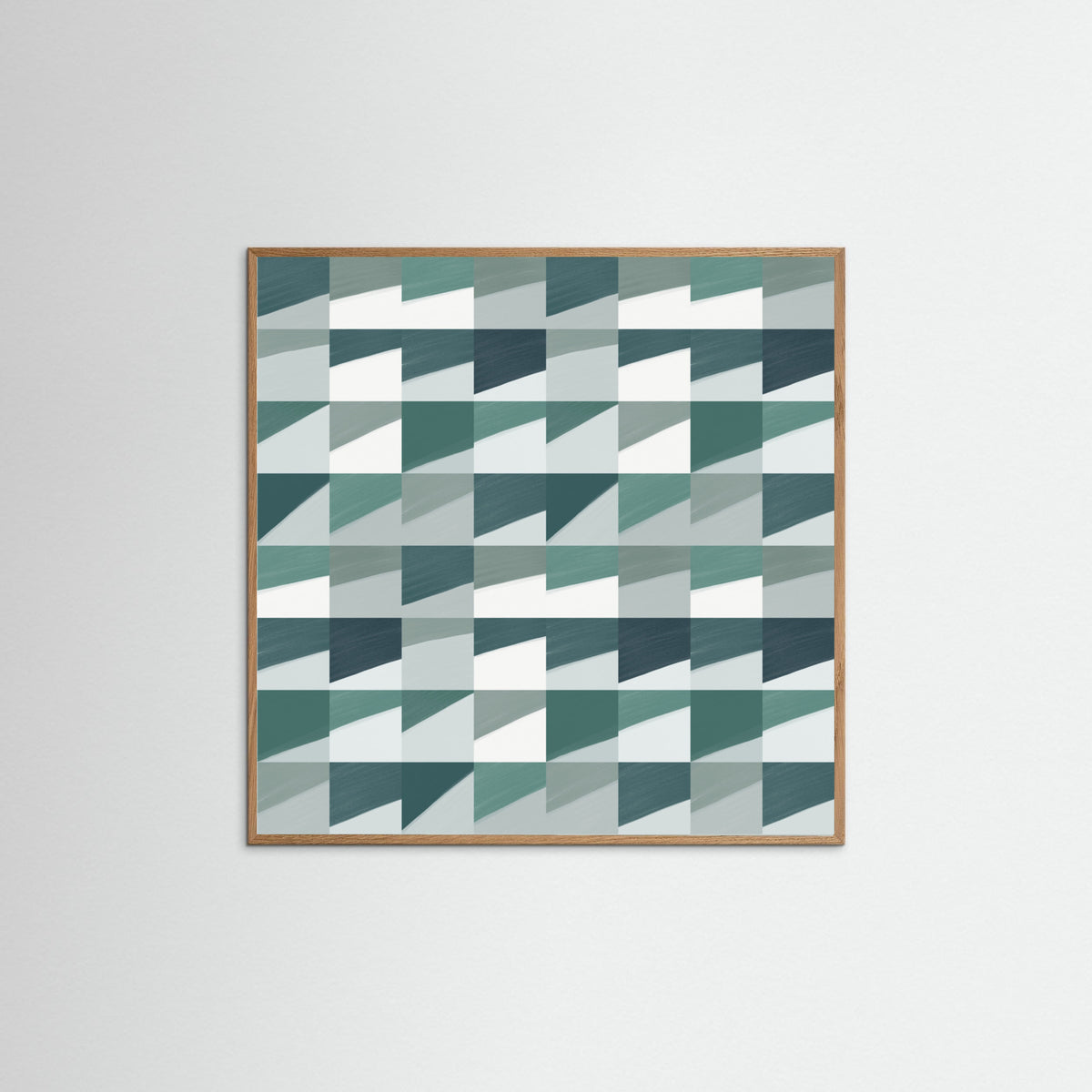 Oak Nature Mid Century Grid Pattern Seven Poster