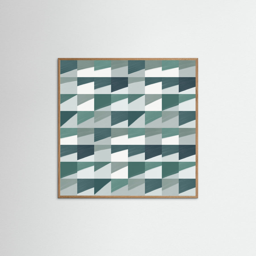 Póster Mid Century Grid Pattern Seven