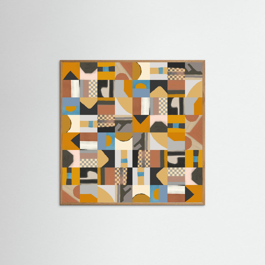 Plakat Mid Century Grid Pattern Two
