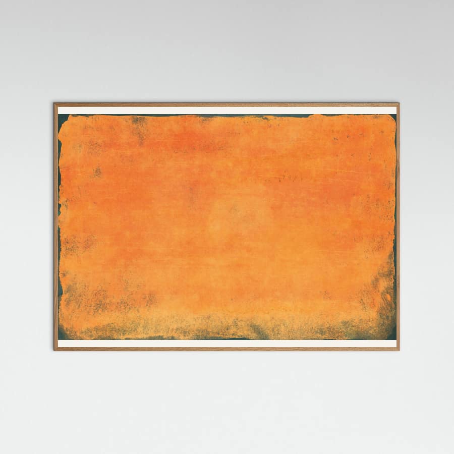 Minimal Orange Abstract 01 Poster – plakat og kunsttryk