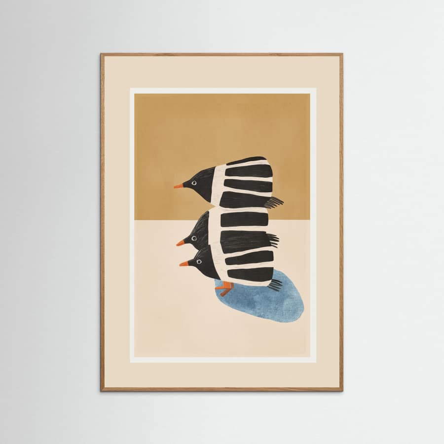 Póster Minimal Penguin Stack