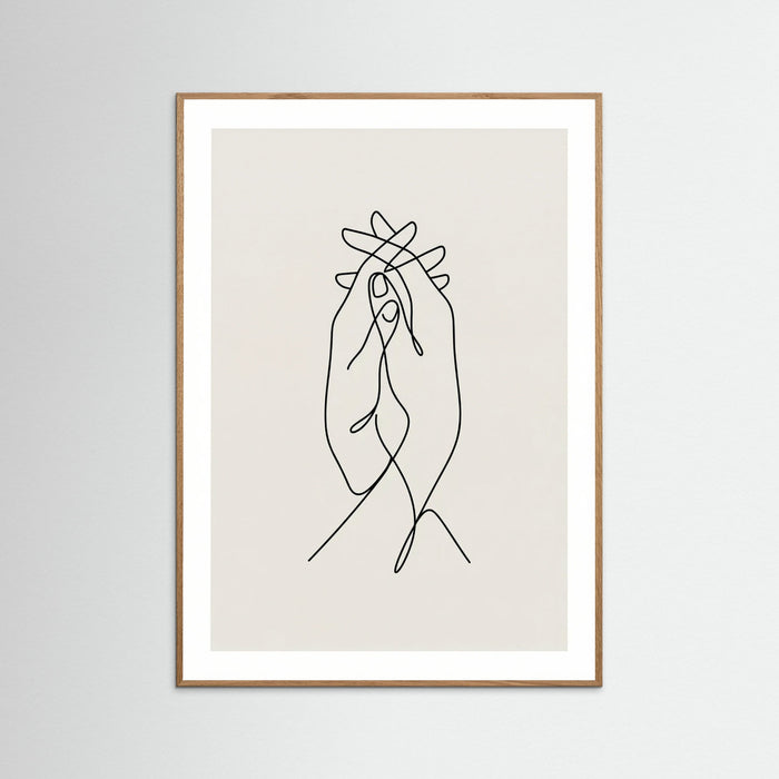 Minimalist Embrace – plakat og kunsttryk