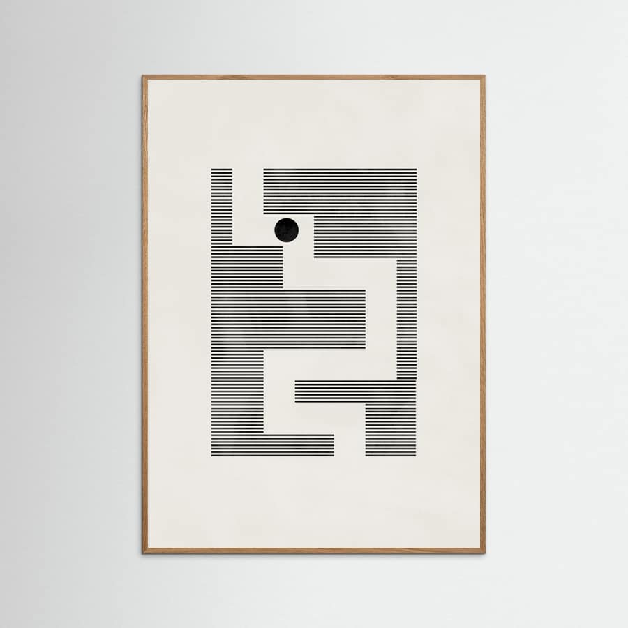 Minimalist maze Poster