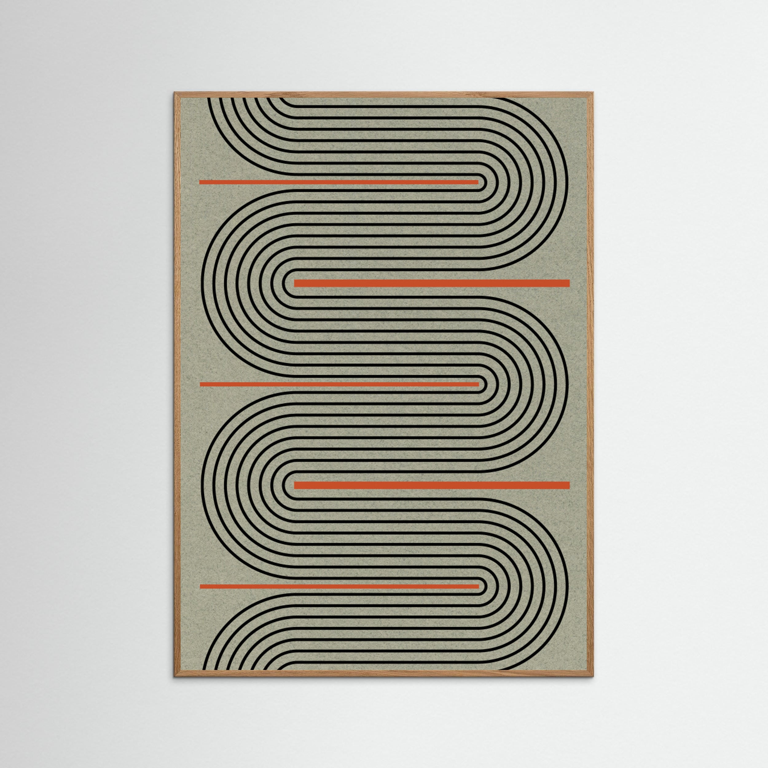 Oak Nature Modern Contemporary Balance No.1 Poster