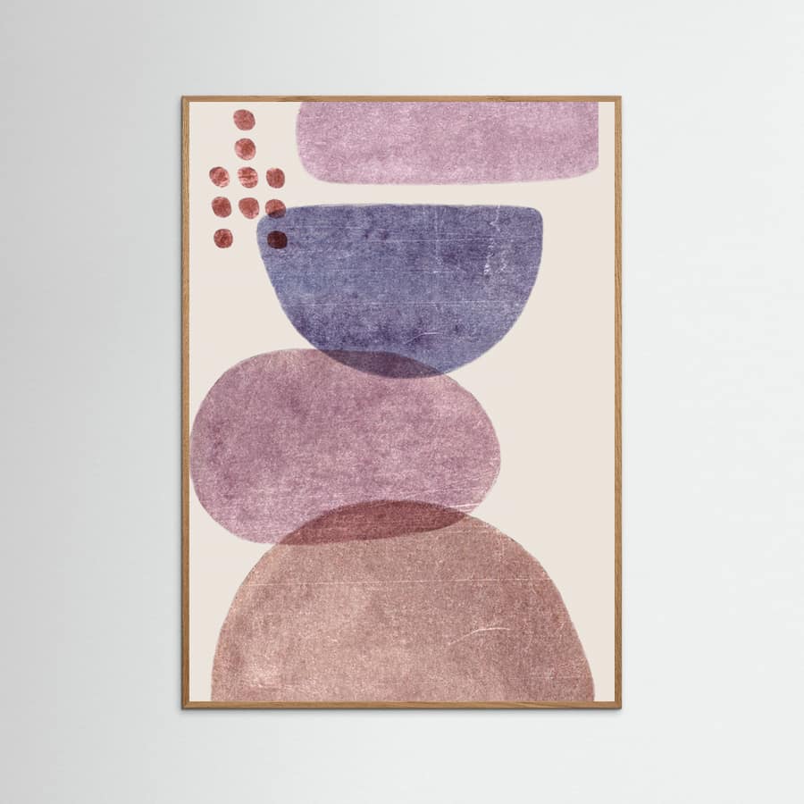 Modern Shape Stones Poster – plakat og kunsttryk