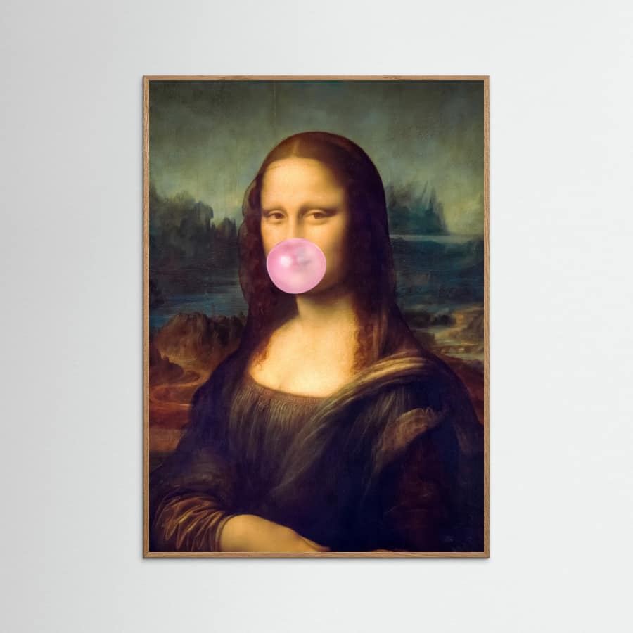Poster Mona Lisa Bubble Gum