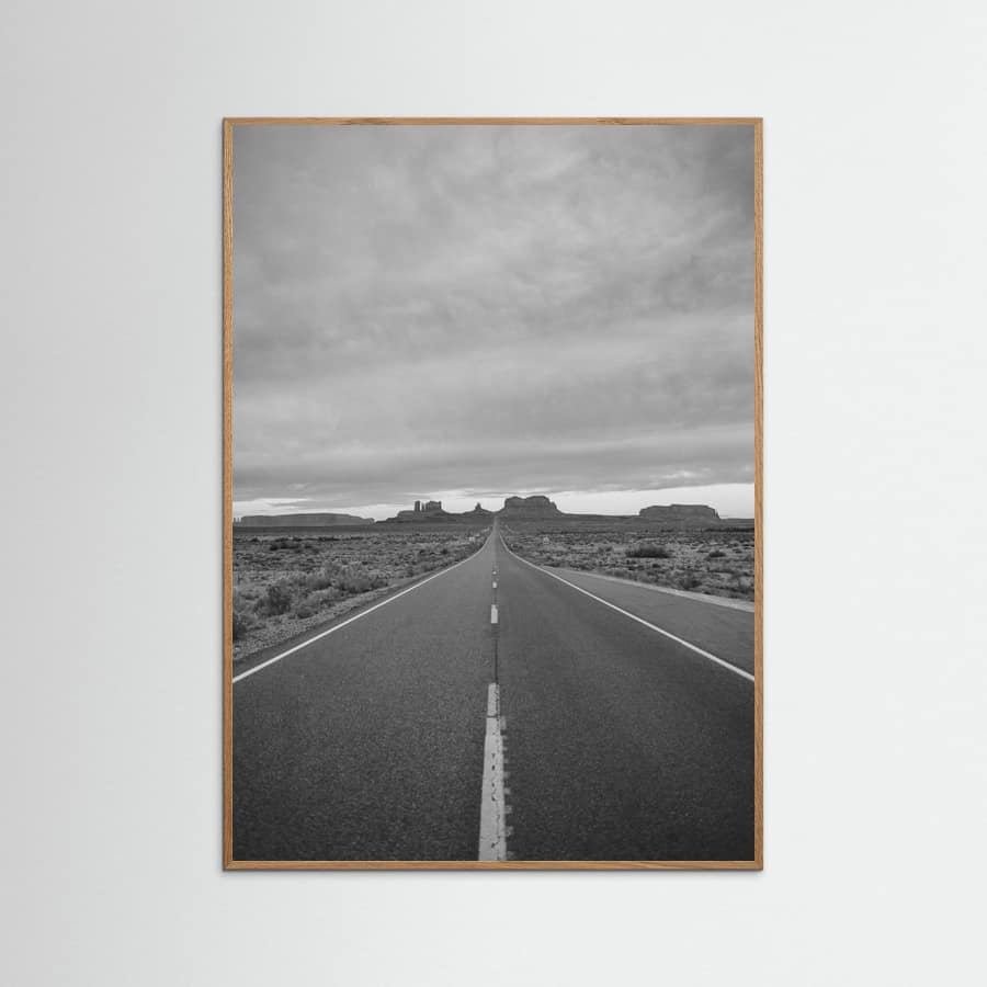 Monochrome Monument Valley II Poster