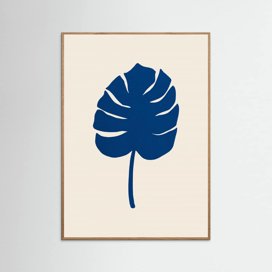 Poster Monstera Canvas Blue