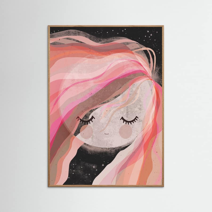 Póster Moon Girl – póster e impresión artística