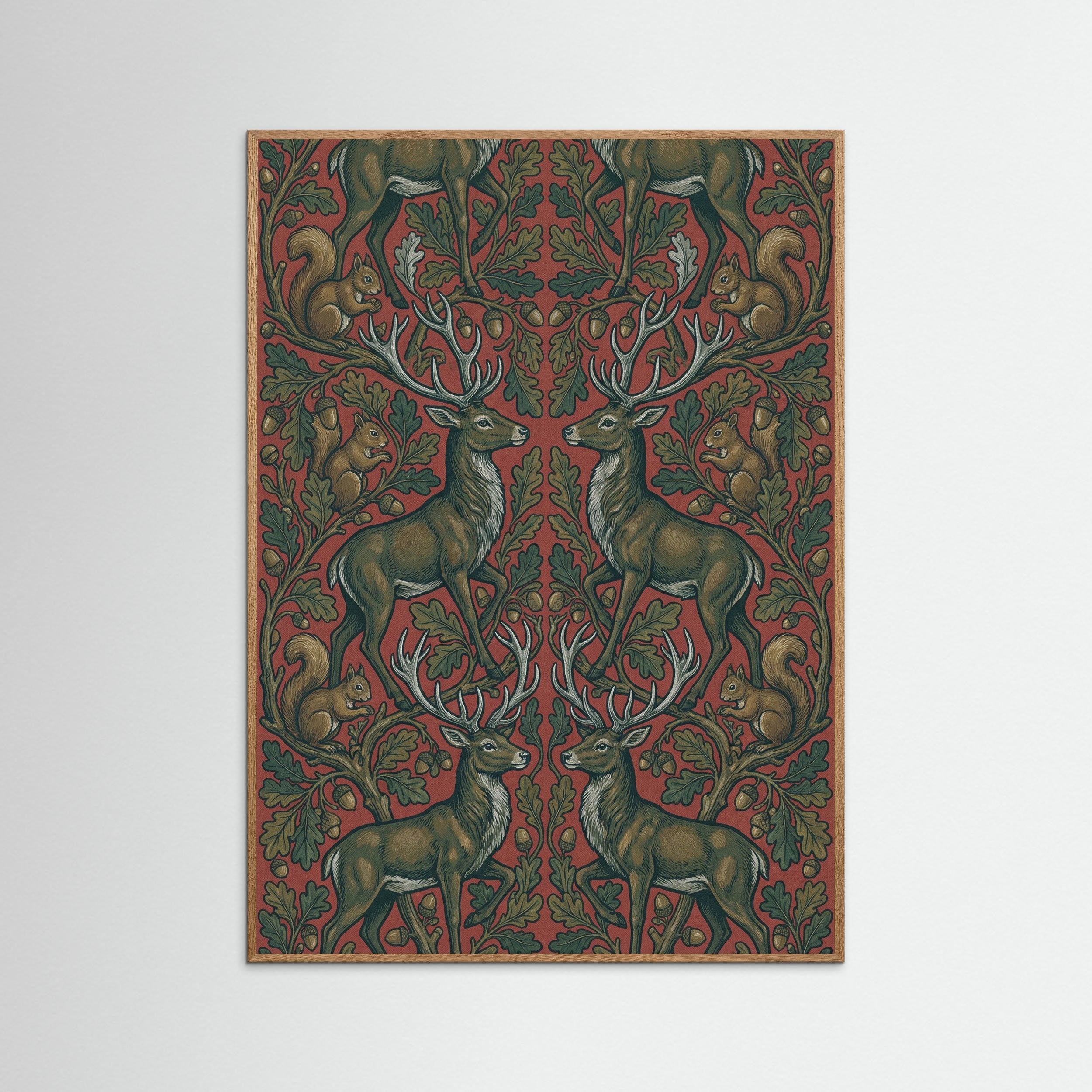 Oak Nature Morrisian Avian Pattern