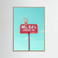 Oak Nature Mr. Ed's Drive In Vintage Sign in Urbana, Missouri, USA Poster