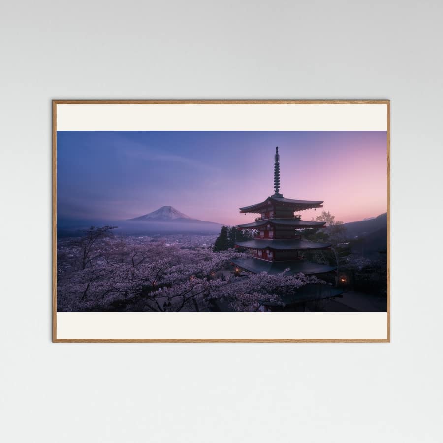 Mt Fuji Sakura Poster – plakat og kunsttryk