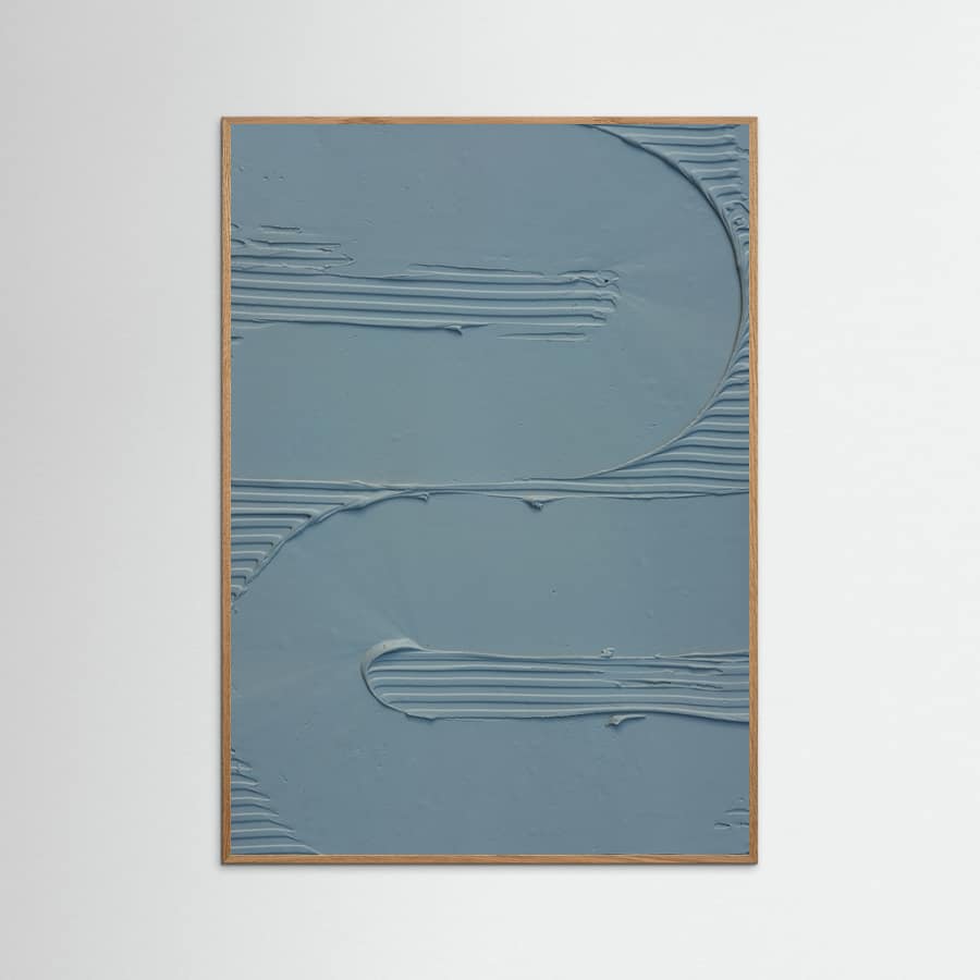 Mud Texture 12 Blue Poster